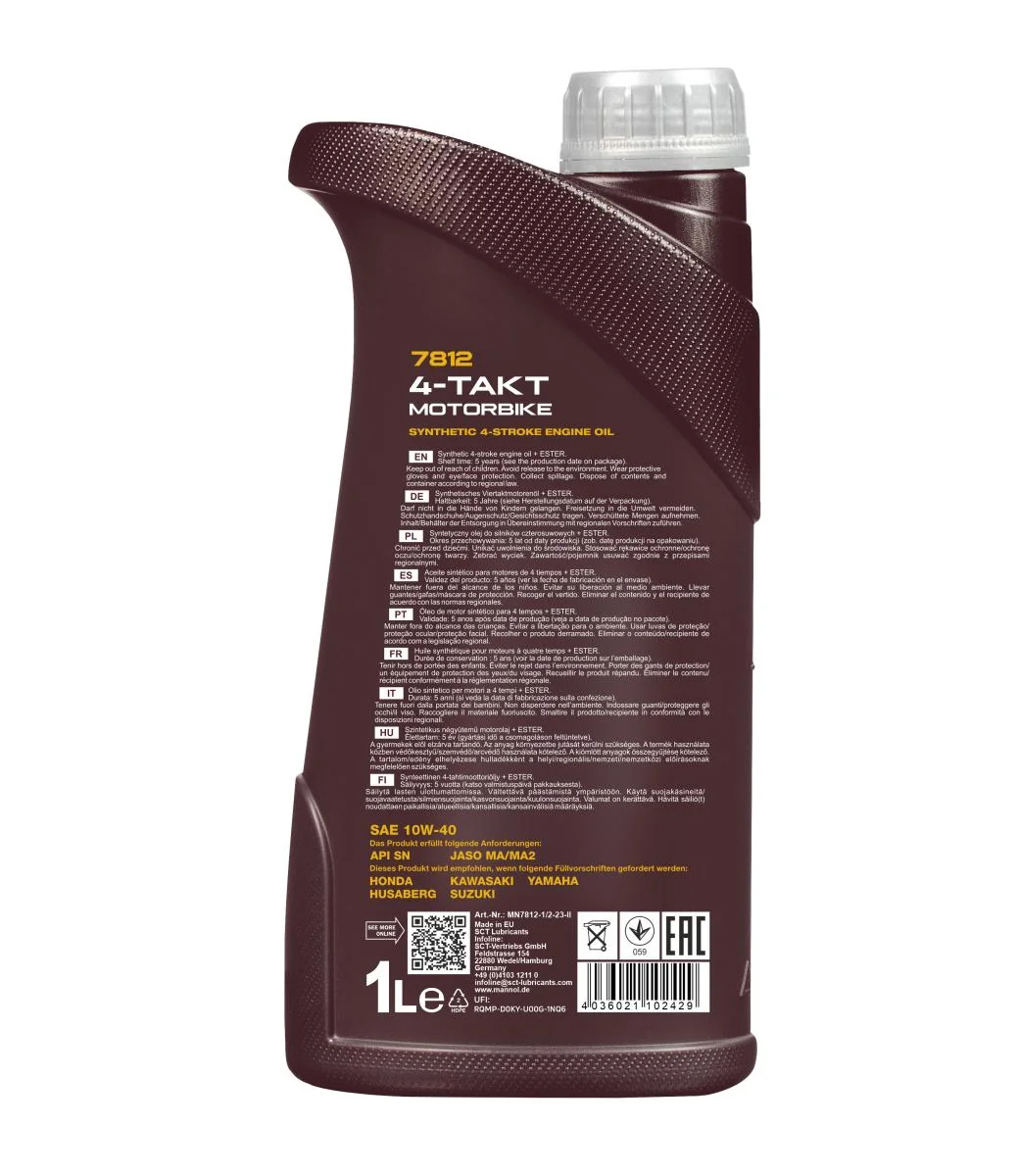 MANNOL® - MN78121 - 7812 4-Stroke Motorbike 10W-40 1L