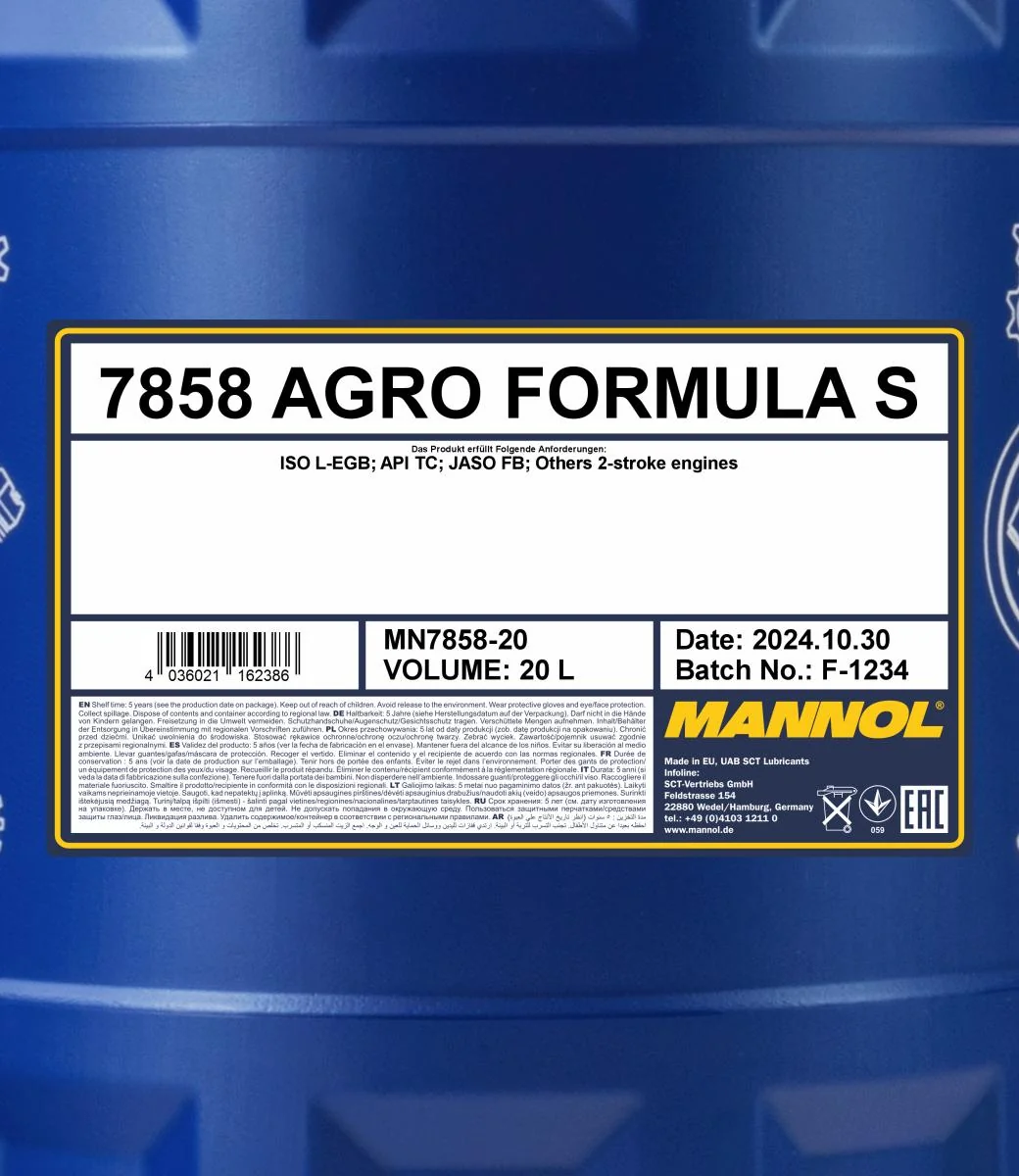 MANNOL® - MN785820 - 7858 Agro Formula S 20L