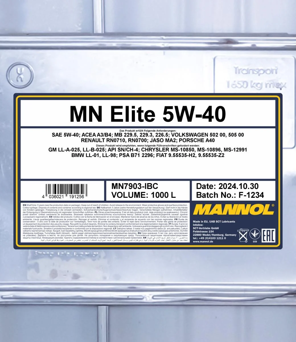 MANNOL® - MN7903IBC - Elite 5W-40 1000L