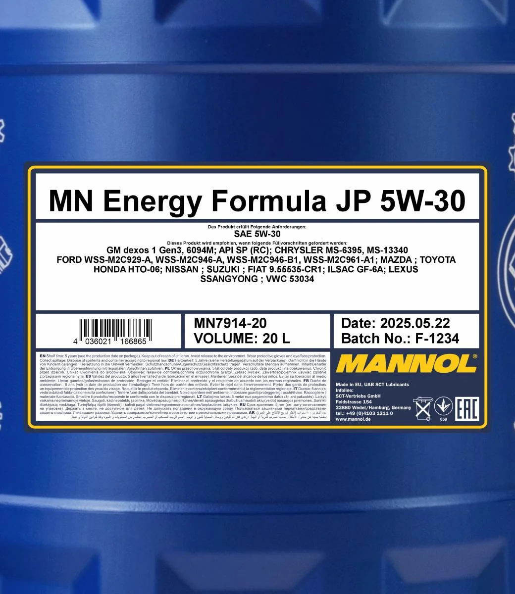 MANNOL® - MN791420 - Energy Formula JP 5W-30 20L