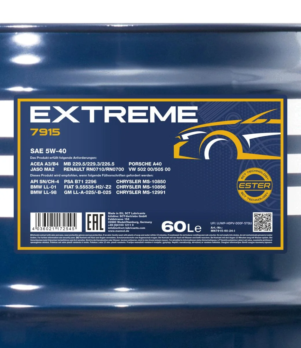 MANNOL® - MN791560 - Extreme 5W-40 60L