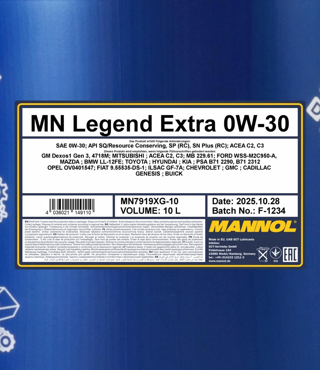 MANNOL® - MN791910 - Legend Extra 0W-30 10L