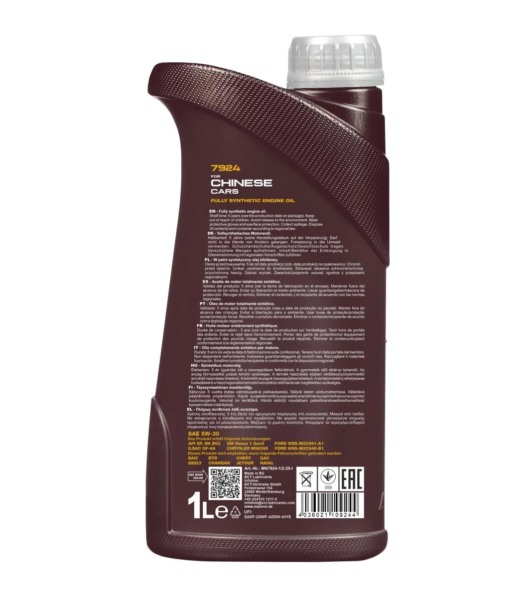 MANNOL® - MN79241 - 7924 for Chinese Cars 5W-30 1L