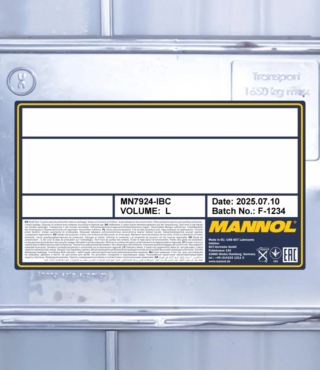 MANNOL® - MN7924IBC - 7924 for Chinese Cars 5W-30 1000L