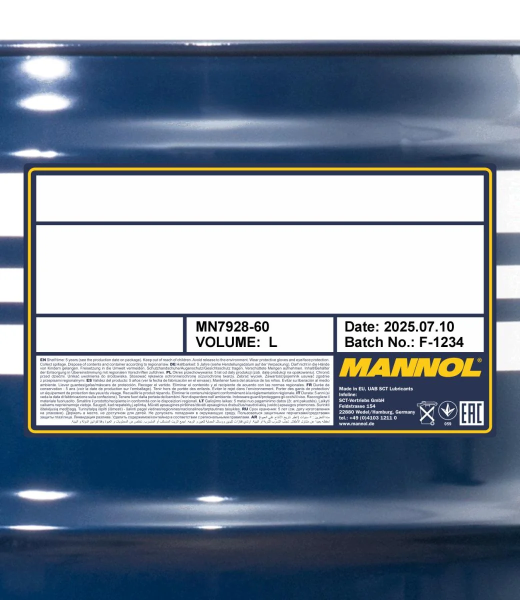 MANNOL® - MN792860 - 7928 For Chinese Cars 0W-20 60L