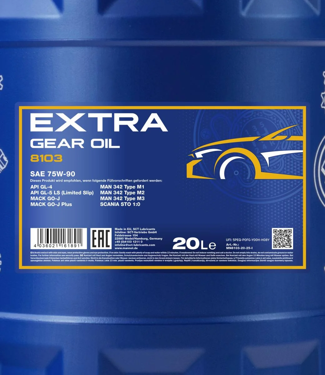 MANNOL® - MN810320 - Extra Gear Oil 75W-90 GL-5 20L