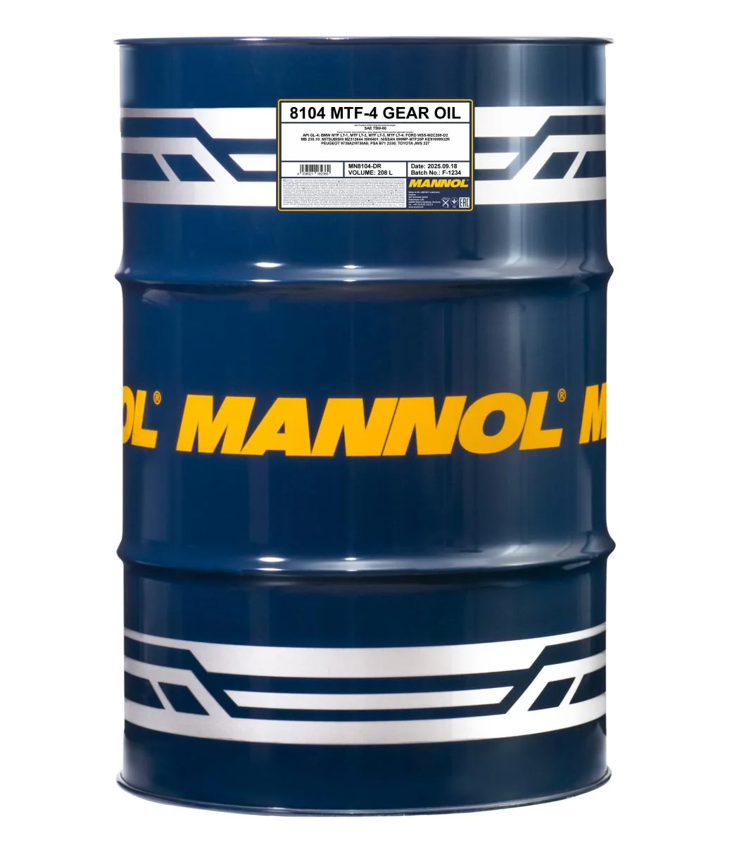 MANNOL® - MN8104DR - MTF-4 Gear Oil 75W-80 GL-4 208L