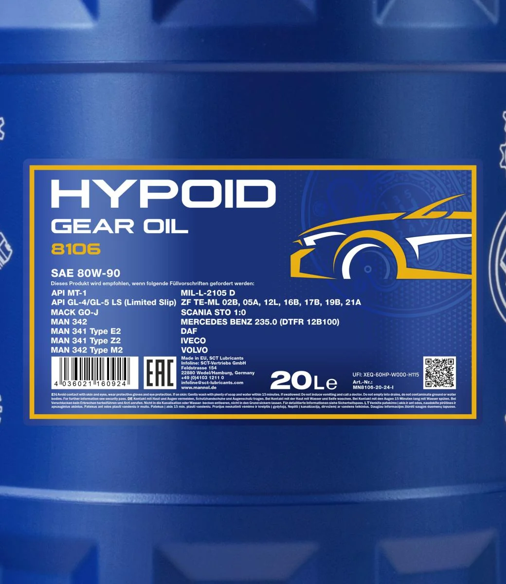 MANNOL® - MN810620 - Hypoid 80W-90 GL-5 LS 20L