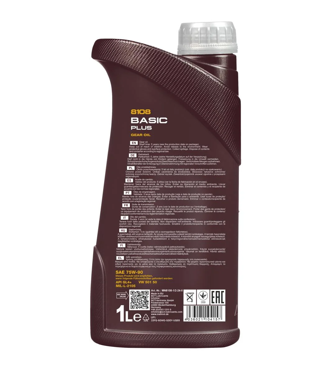 MANNOL® - MN81081 - Basic Plus 75W-90 GL-4+ 1L