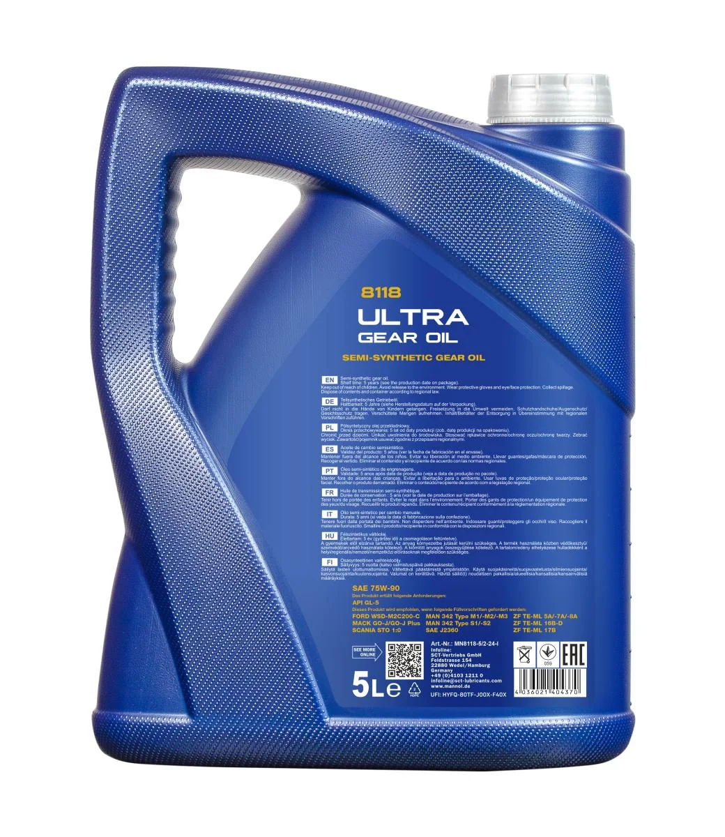 MANNOL® - MN81185 - Ultra Gear Oil 75W-90 GL-5 5L