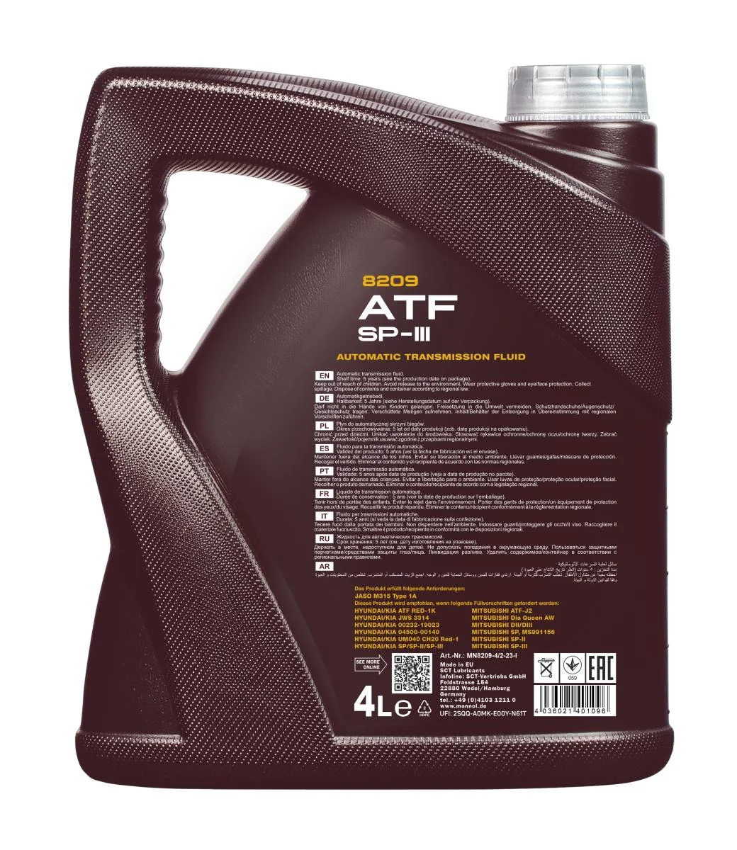 MANNOL® - MN82094 - 8209 for Korean Cars ATF SP-III 4L