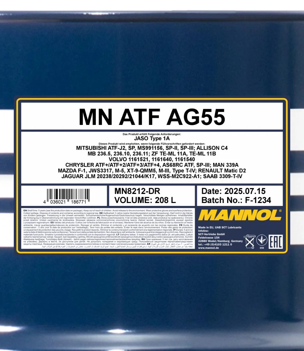 MANNOL® - MN8212DR - ATF AG 55 208L