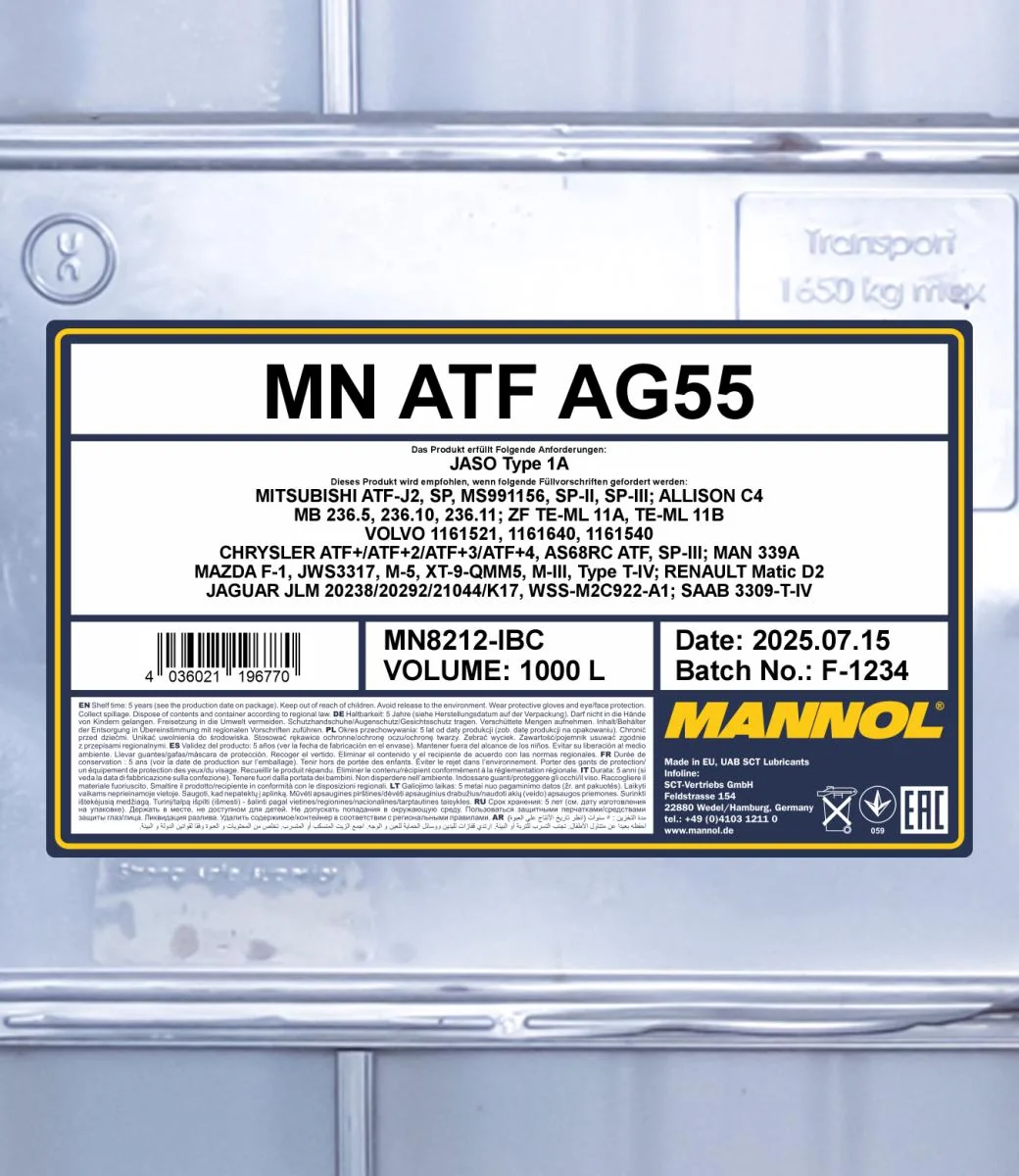 MANNOL® - MN8212IBC - ATF AG 55 1000L