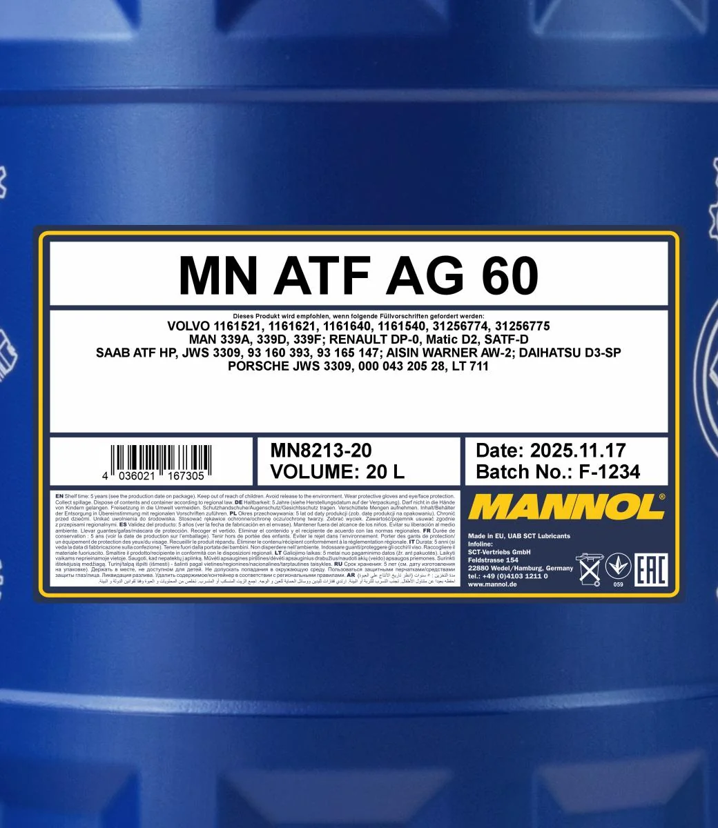 MANNOL® - MN821320 - ATF AG 60 20L