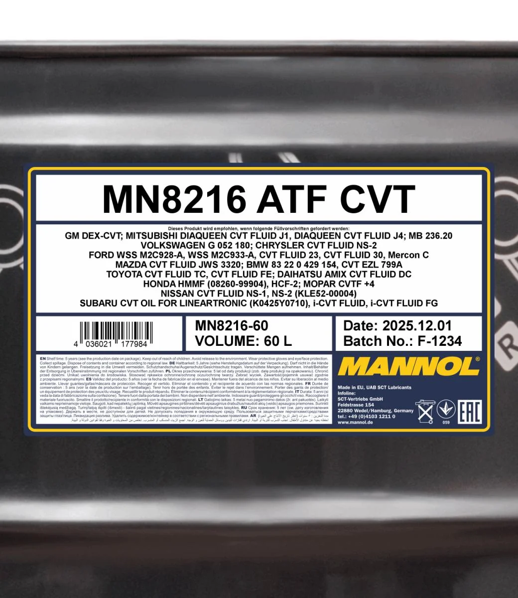 MANNOL® - MN821660 - 8216 ATF CVT 60L
