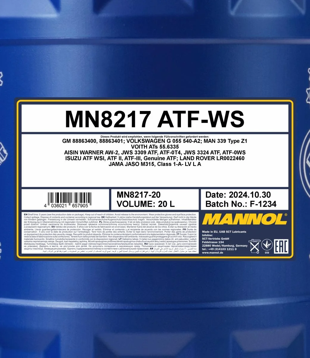 MANNOL® - MN821720 - 8217 ATF WS 20L