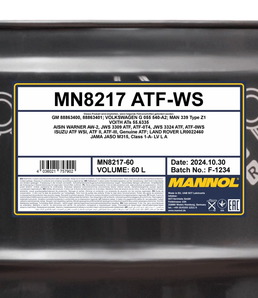 MANNOL® - MN821760 - 8217 ATF WS 60L