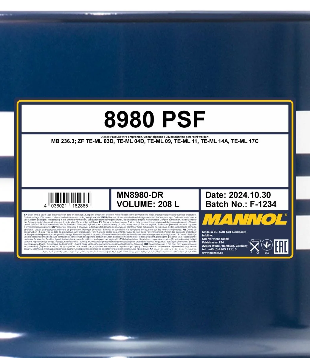 MANNOL® - MN8980DR - PSF 8980 208L