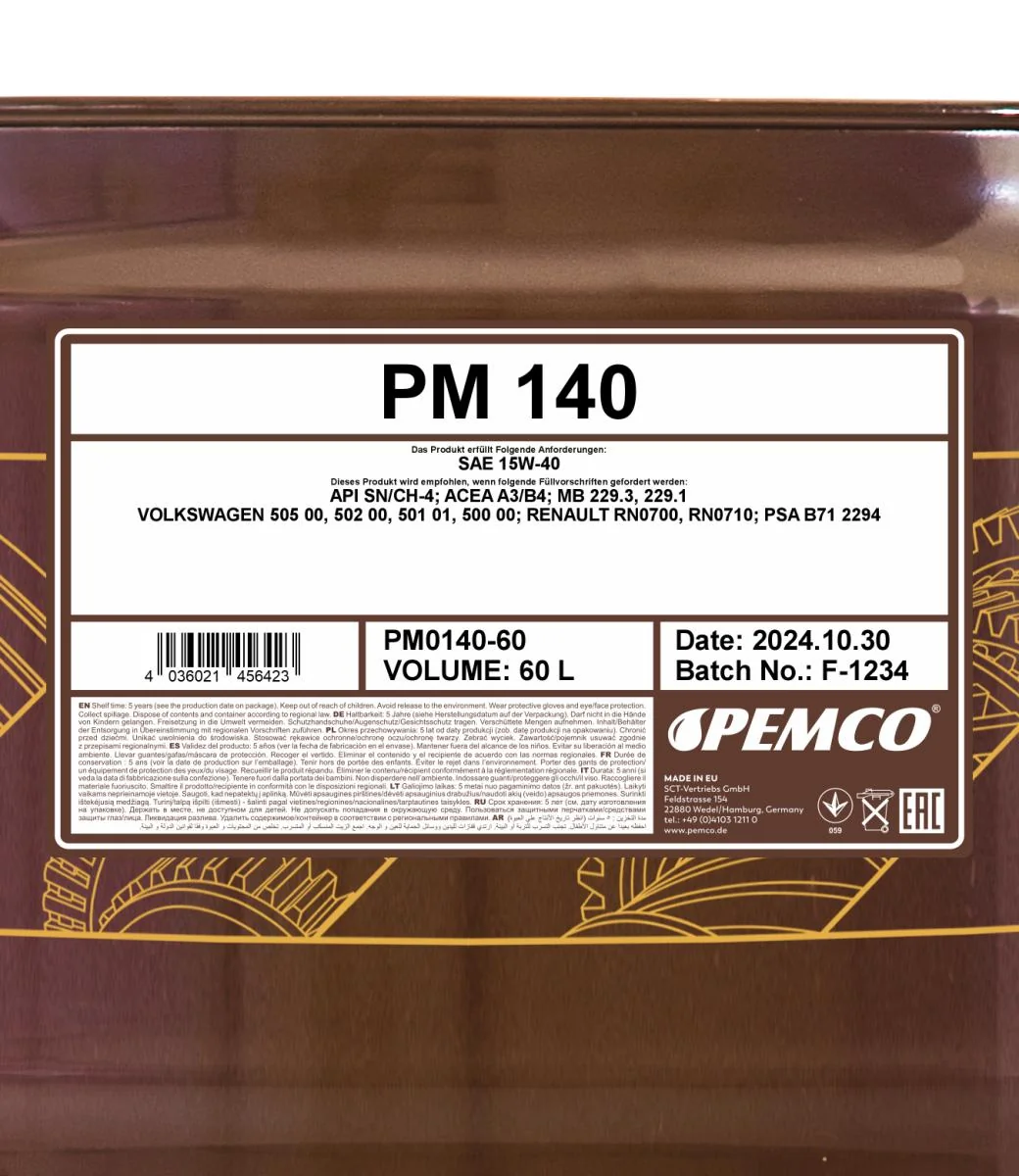 PEMCO - PM014060 - 140 15W-40 60L