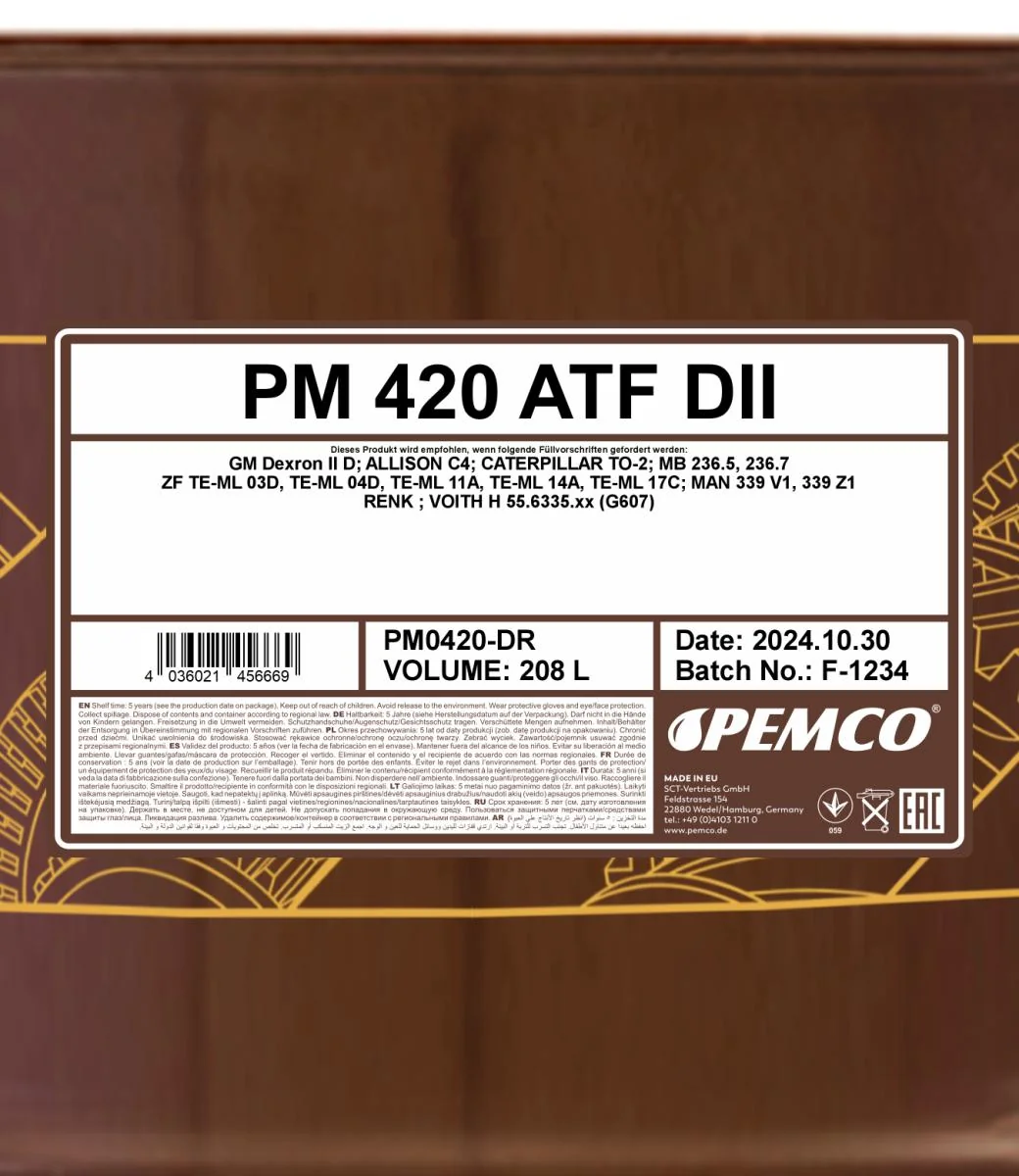 PEMCO - PM0420DR - 420 ATF IID 208L