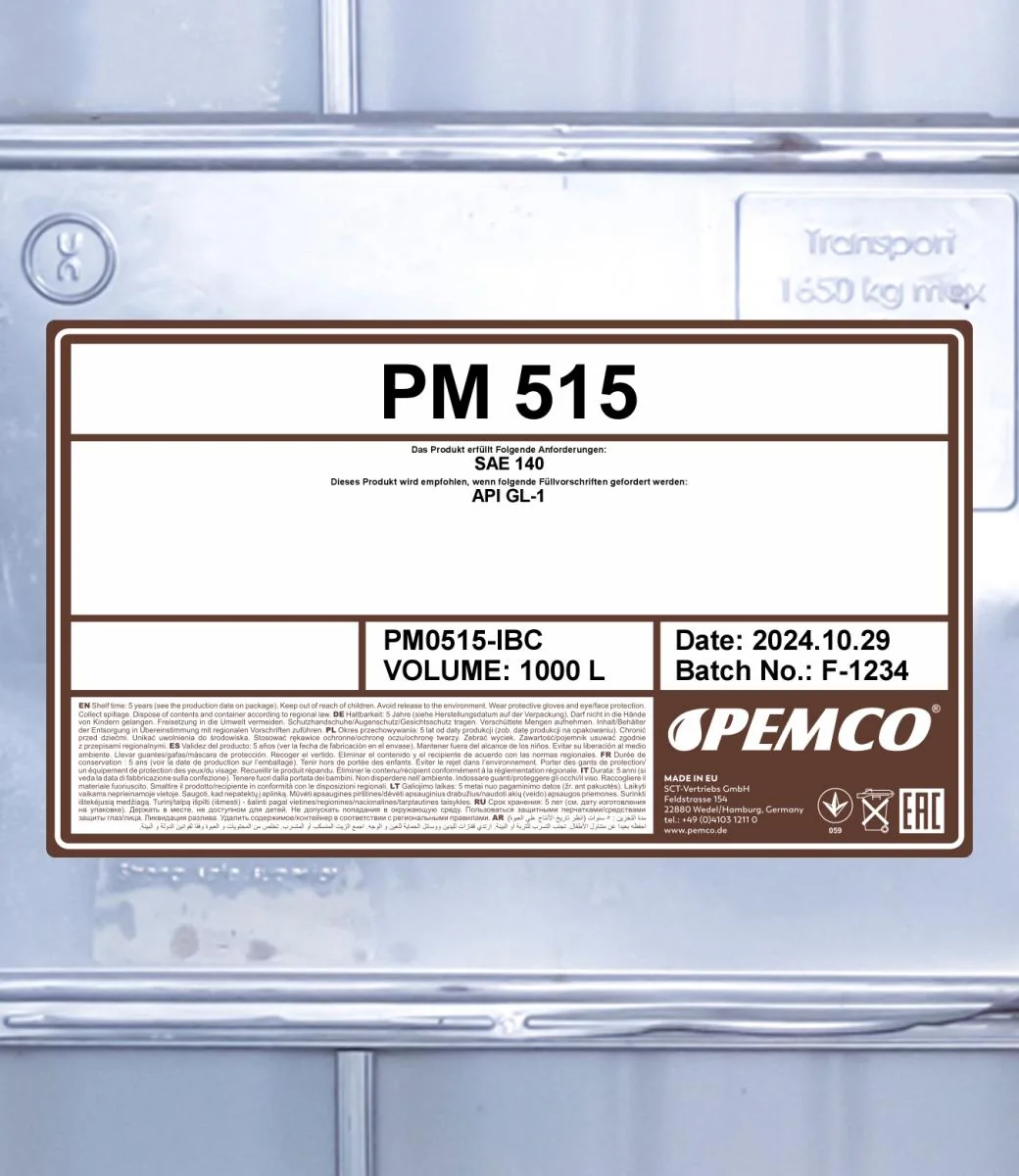 PEMCO - PM0515IBC - 515 SAE 140 1000L