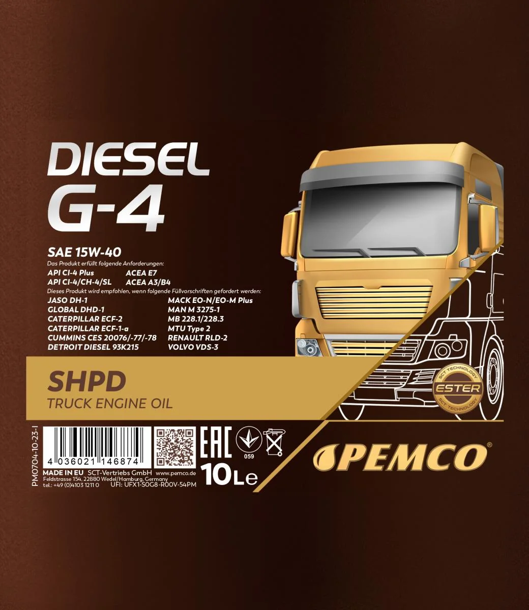 PEMCO - PM070410 - Diesel G-4 SHPD 15W-40 10L