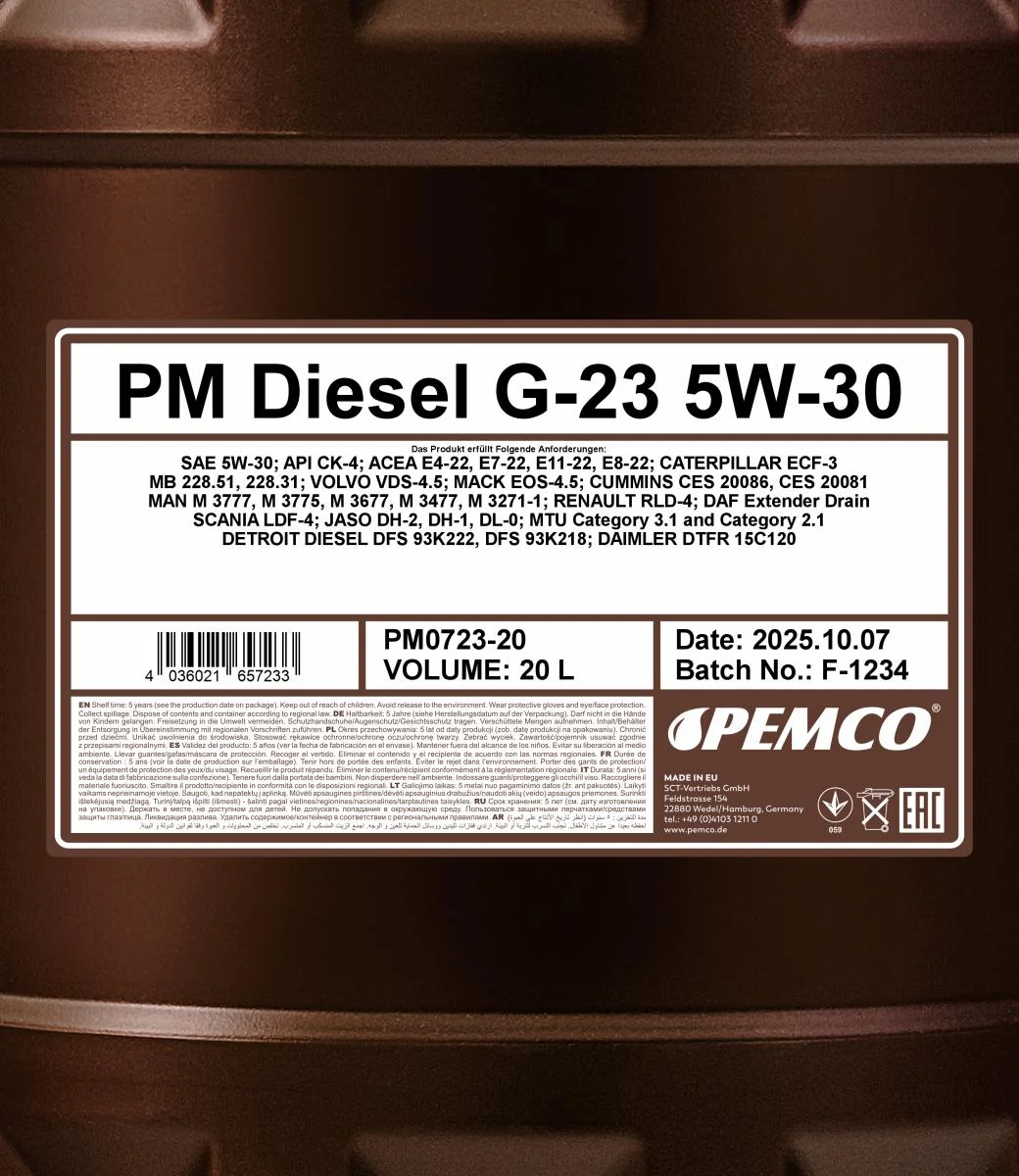 PEMCO - PM072320 - Diesel G-23 5W-30 20L