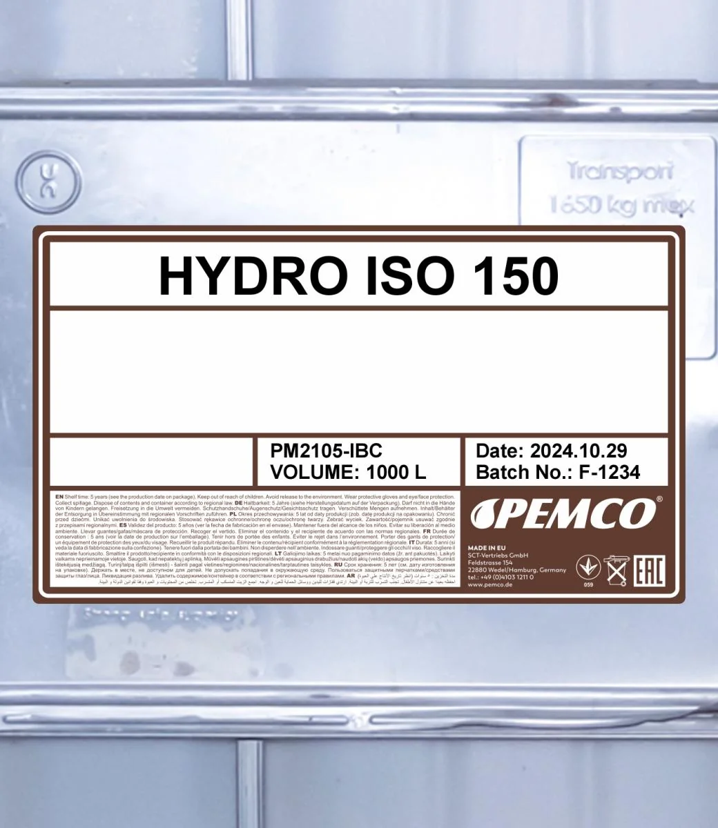 PEMCO - PM2105IBC - Hydro ISO 150 1000L