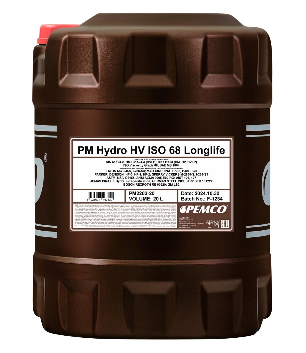 PEMCO - PM220320 - Hydro HV ISO 68 LONGLIFE 20L