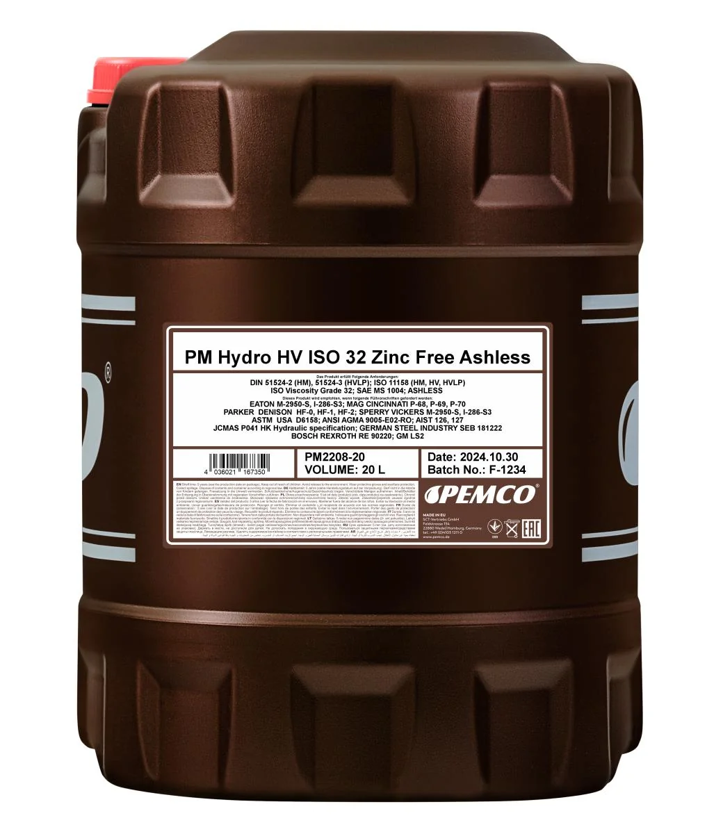 PEMCO - PM220820 - Hydro HV ISO 32 Zinc Free 20L