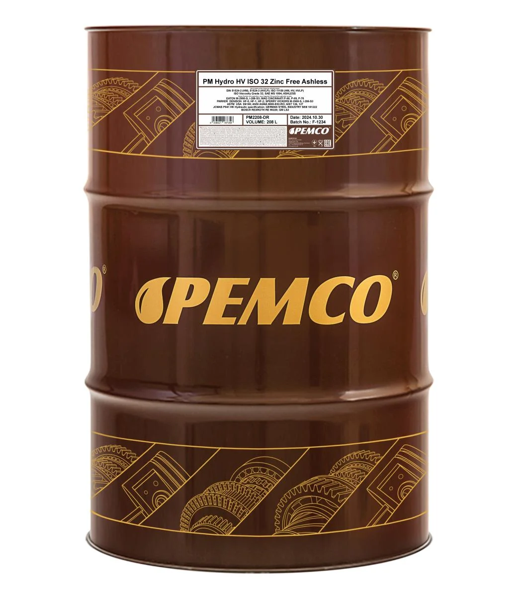 PEMCO - PM2208DR - Hydro HV ISO 32 Zinc Free 208L