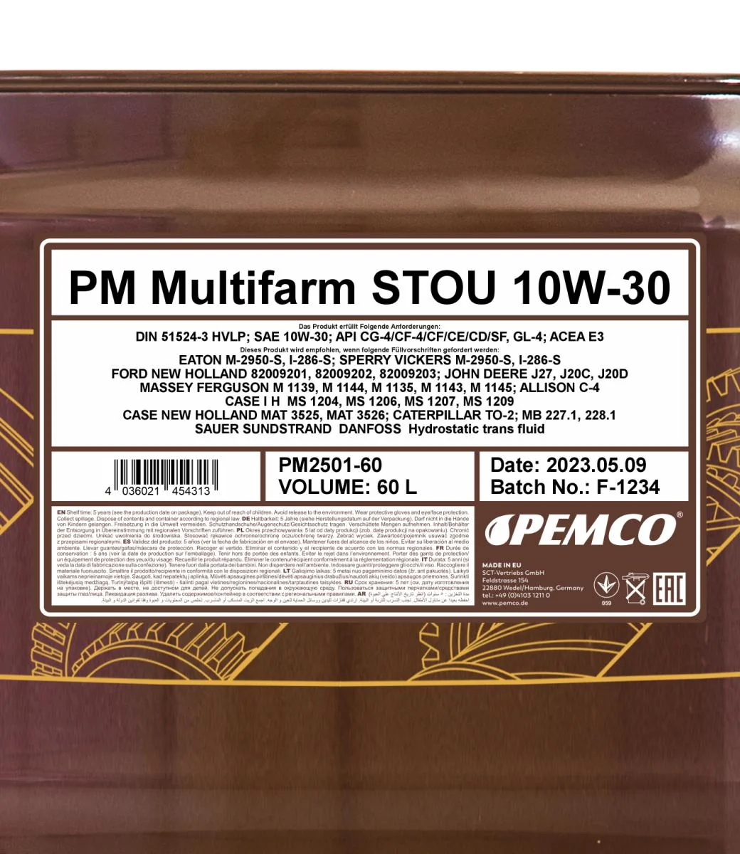 PEMCO - PM250160 - Multifarm STOU 10W-30 60L