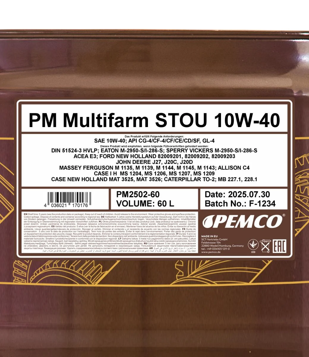 PEMCO - PM250260 - Multifarm STOU 10W-40 60L