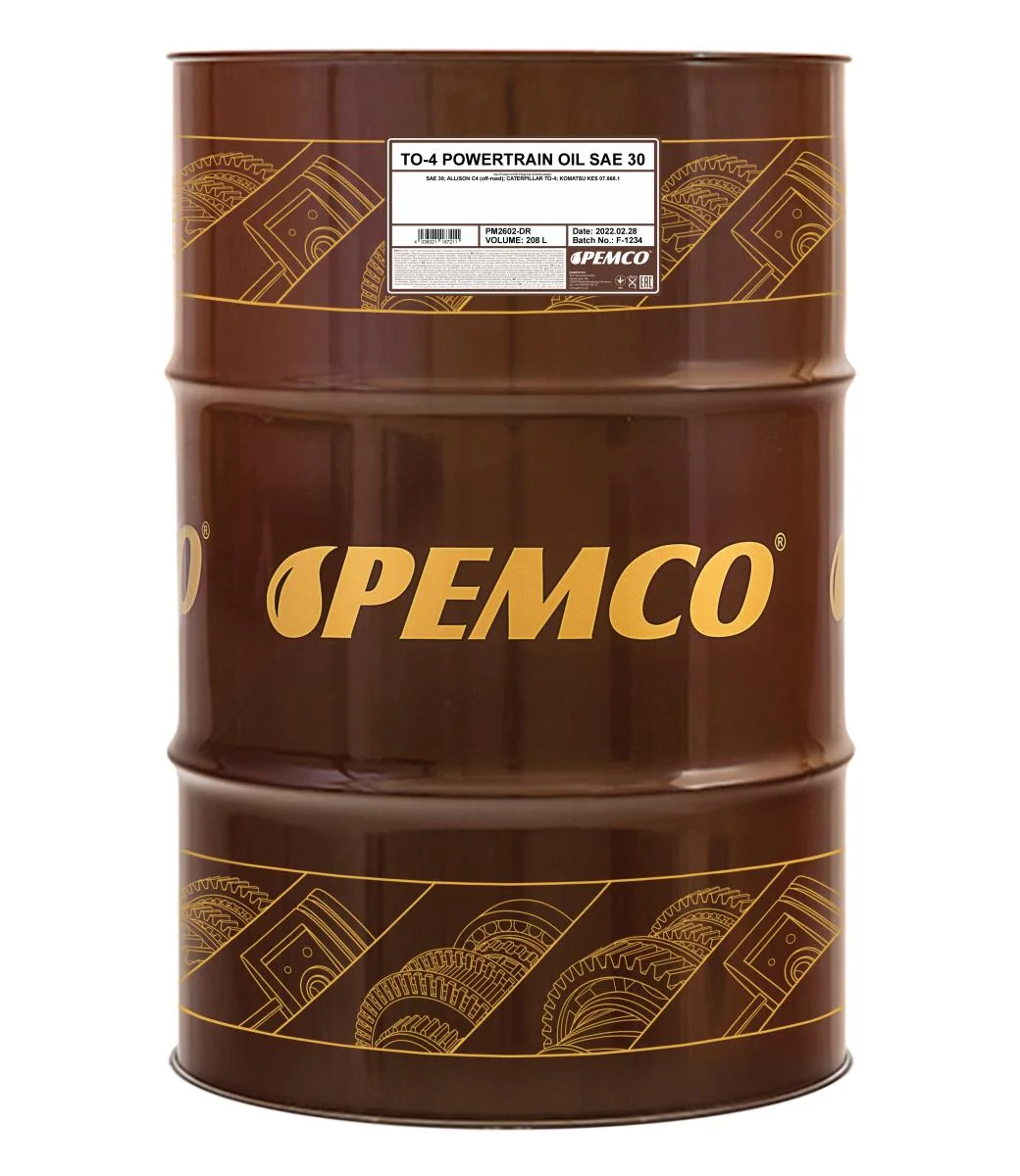 PEMCO - PM2602DR - TO-4 Powertrain Oil SAE 30 208L