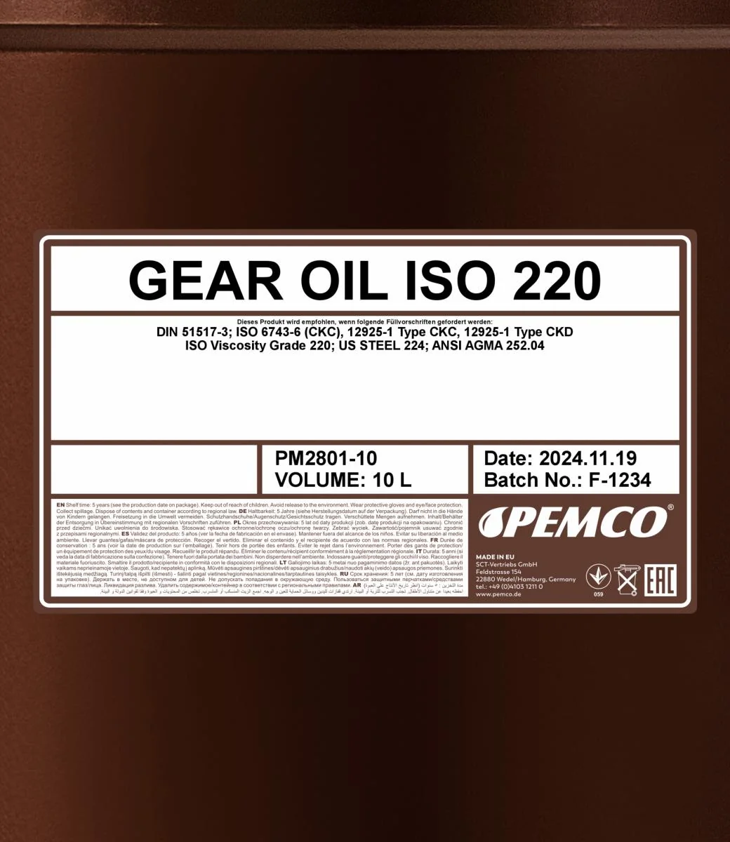 PEMCO - PM280110 - Gear Oil ISO 220 10L