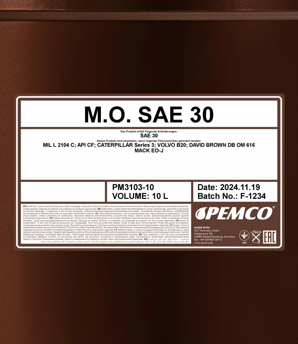 PEMCO - PM310310 - M.O. SAE 30 10L