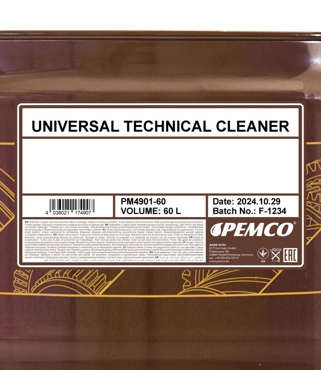 PEMCO - PM490160 - Universal Technical Cleaner 60L