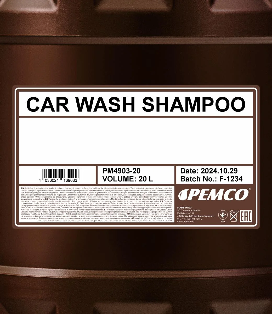 PEMCO - PM490320 - Car Wash Shampoo 20L