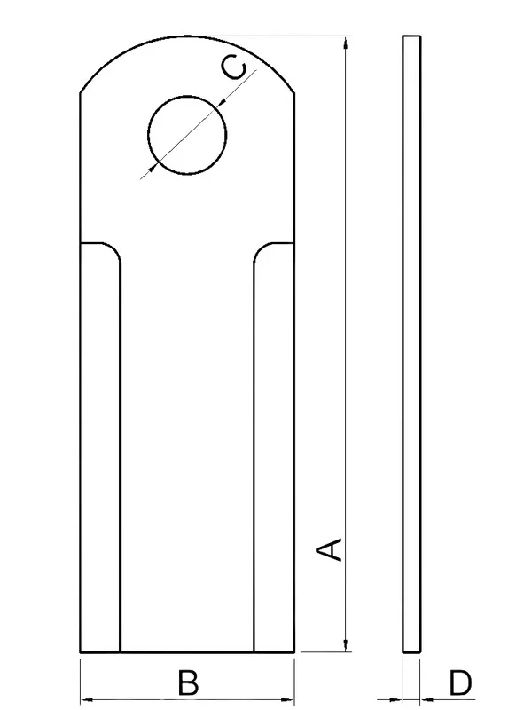 Gerpol - Z59033 - Fixed Serrated Chopper Knife - Pack of 25