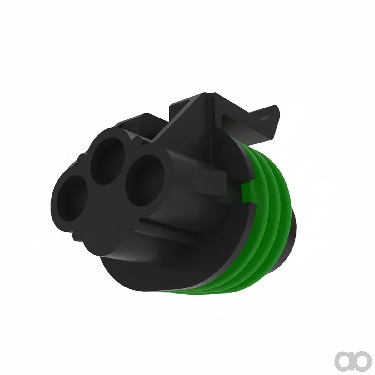 John Deere - 57M7343 - Gray External Electrical Connector Housing, 3 Cavities