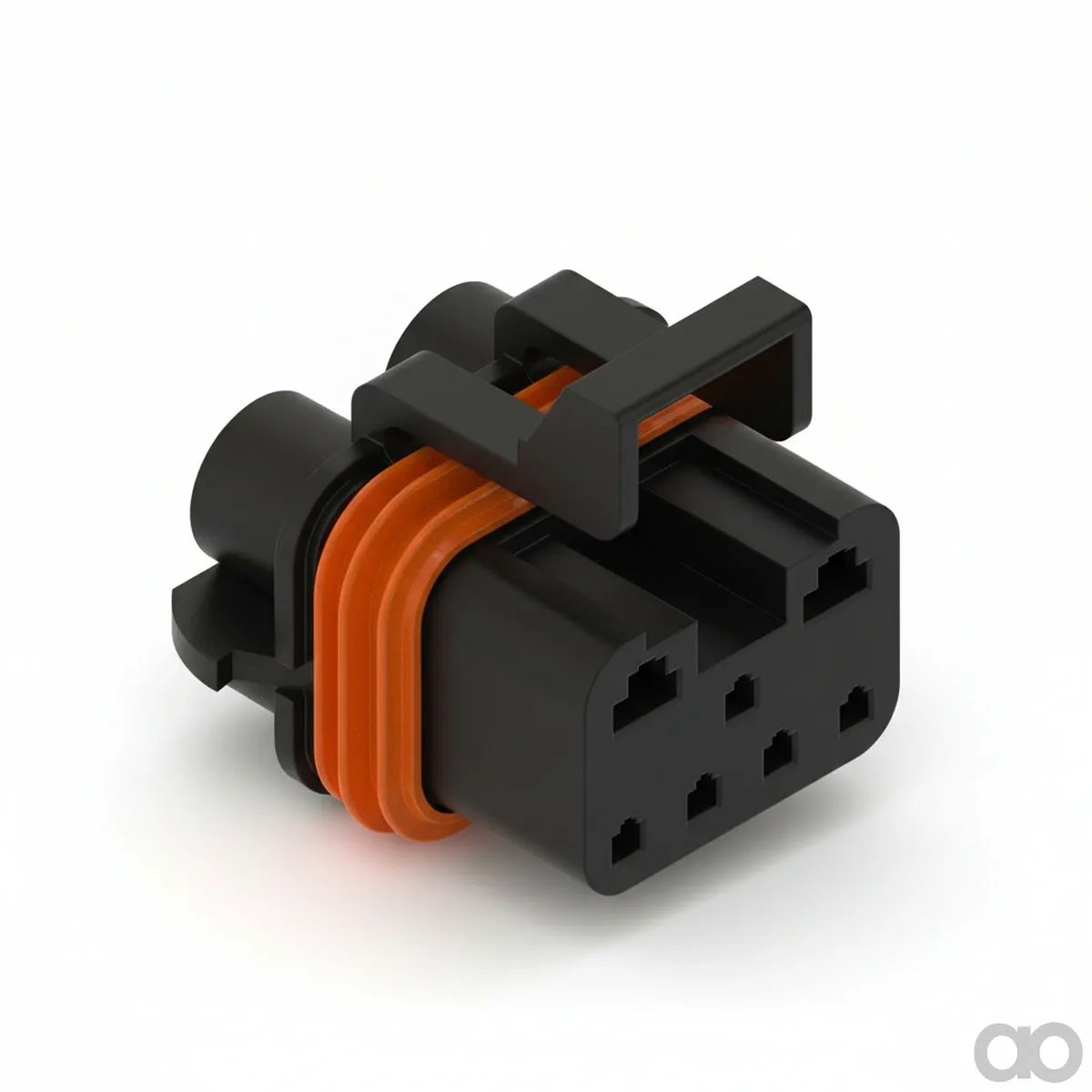 John Deere - 57M7696 - Black External Electrical Connector Housing, 7 Cavities