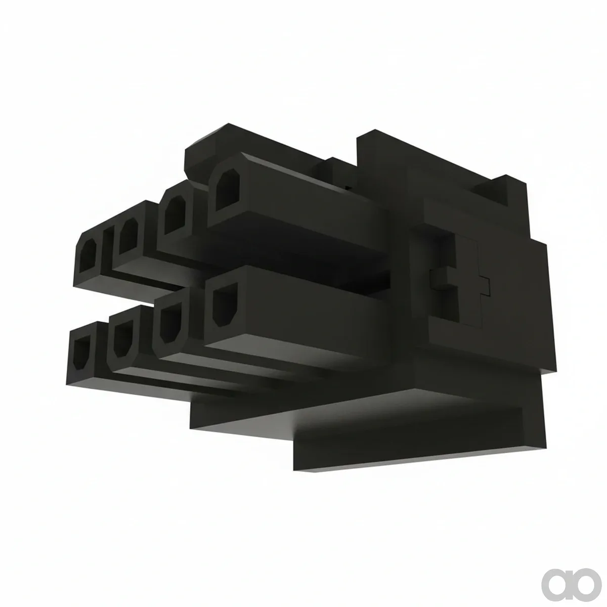 John Deere - 57M8802 - Black External Electrical Connector Housing, 8 Cavities