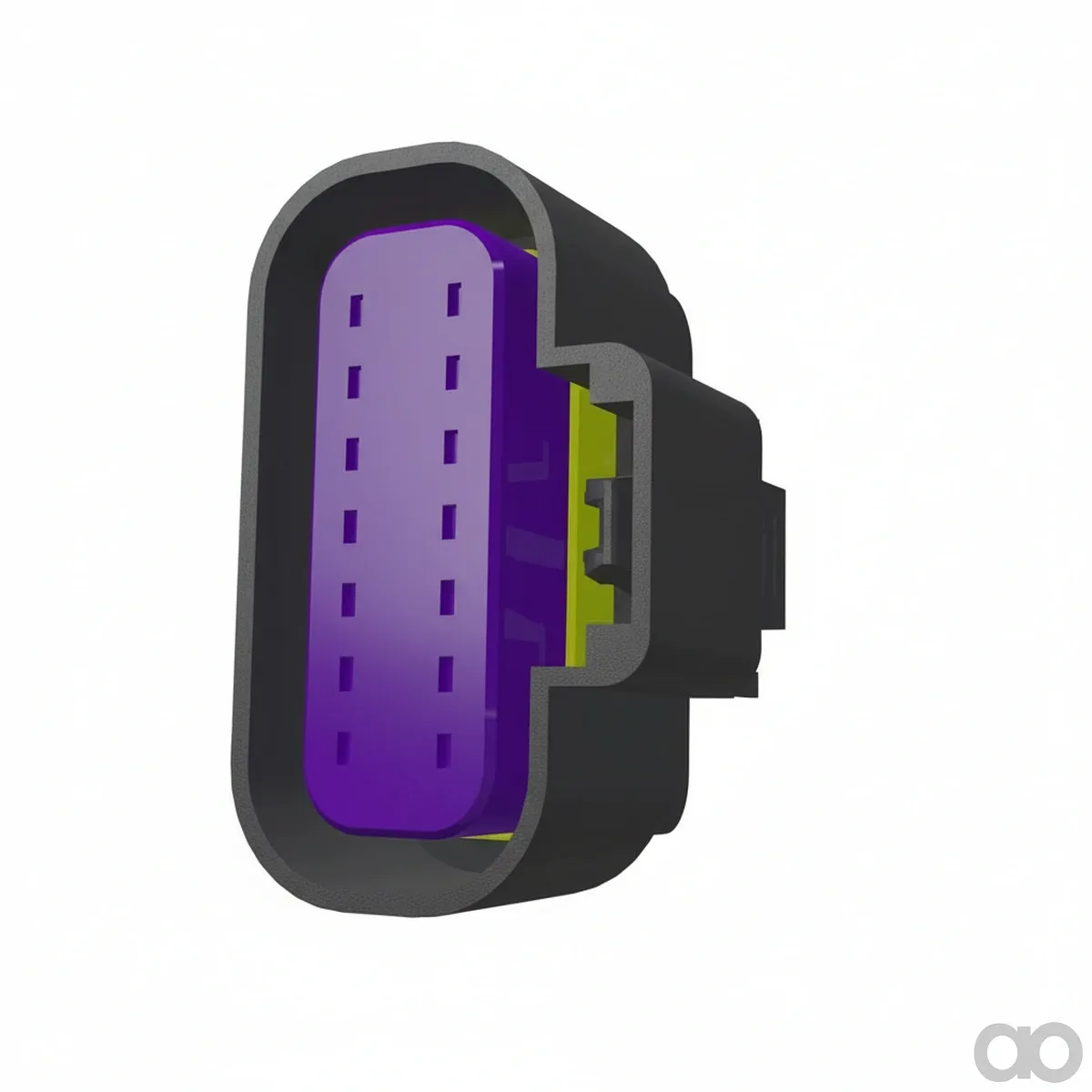 John Deere - 57M9835 - Black External Electrical Connector Housing, 14 Cavities