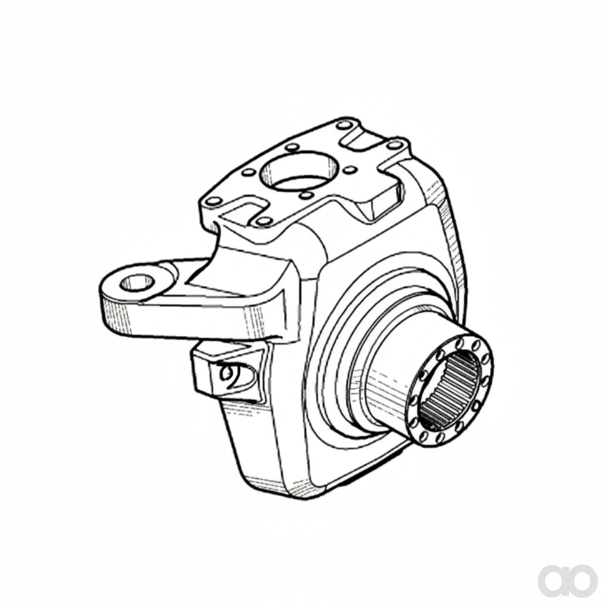 John Deere - L171448 - MFWD Knuckle LH Housing