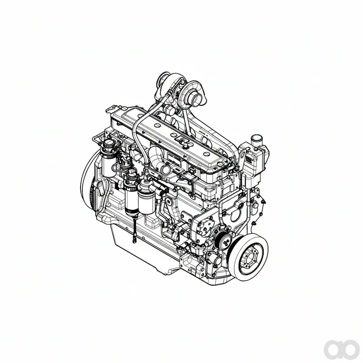 John Deere - SE502146 - REMAN Diesel Engine, 6.8 Liter, Tier 3