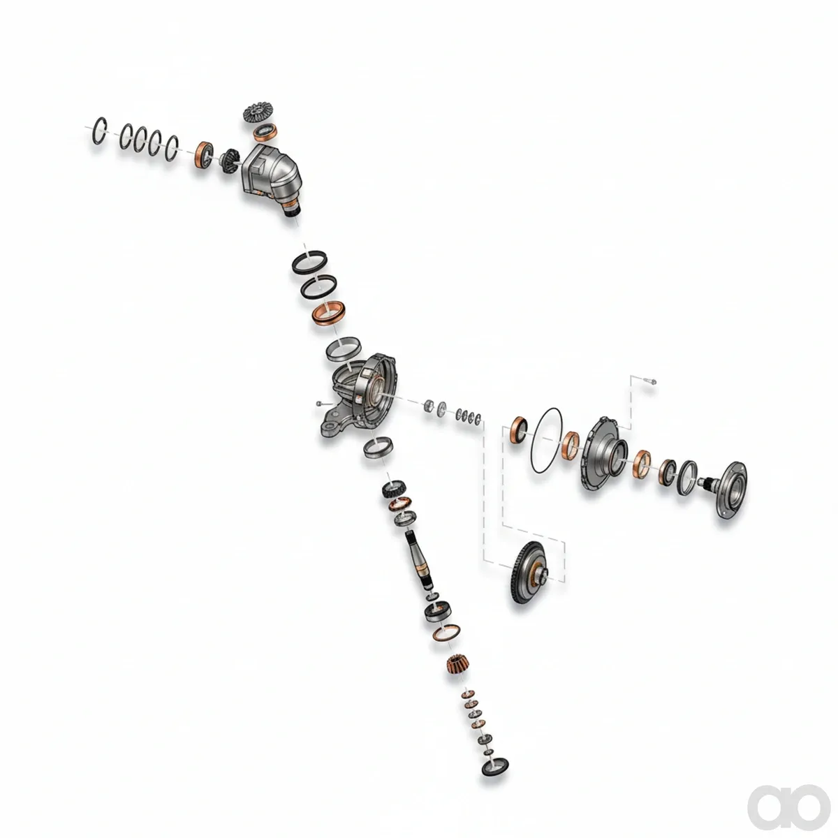 John Deere - SJ14408 - Front Drive Knuckle Kit, Right Side