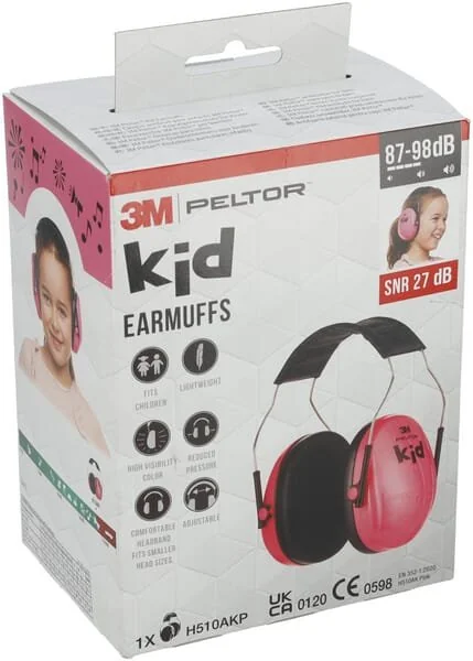 3M - H510AKP - Kid Earmuffs 27dB Pink