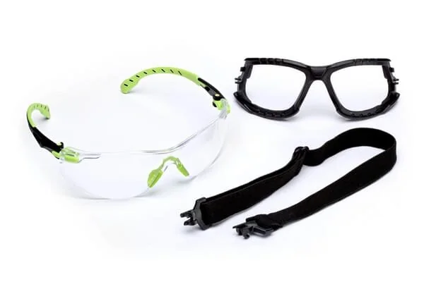 3M - S1201SGAFKT - Safety Glasses Solus™ 1000 Green/Black Clear Lens