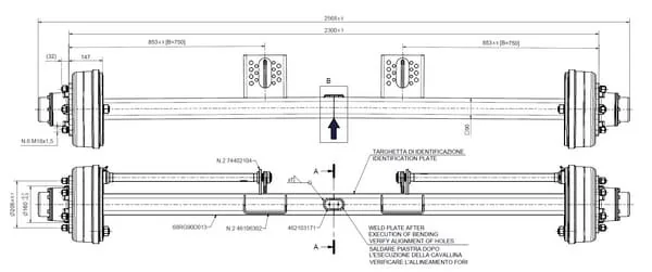 ADR - A9067130S2300 - Wheel Axle Vk90 6M18 Brake 300