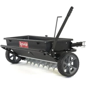 Agri Fab - 450543 - Drop Spreader/Spike Aerator Poly 100lb, Tow